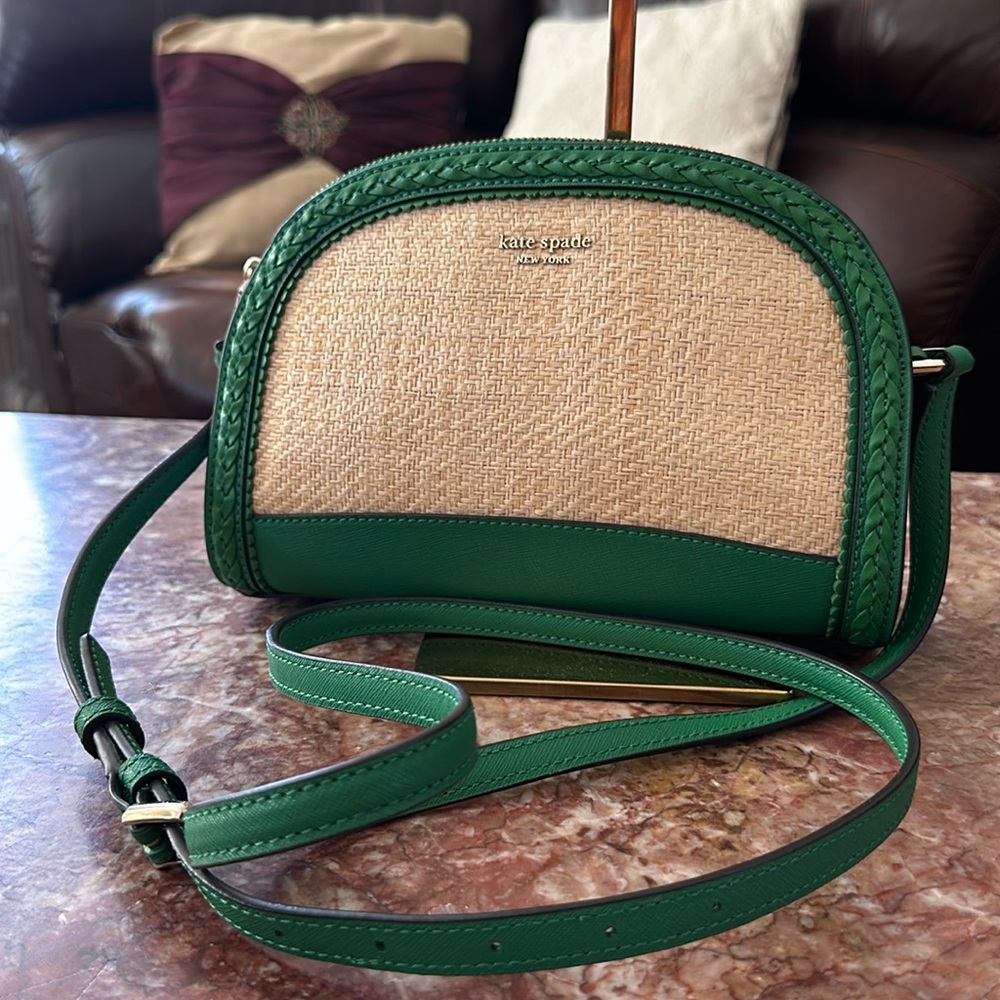 Kate Spade Reiley straw crossbody